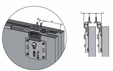 System MITO OPCJE MONTAŻU TORÓW Front S = 16 mm S = 18 mm S S 15 15 12,6 2 Do montażu używać wkrętów z łbem