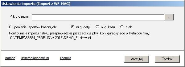 Wst p Dodatek umo liwia import dokumentów handlowych wczytanych z plików komunikacji z programu WF-MAG (format xml).