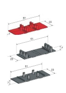 SC, E2000 lub EC Dodatkowe elementy zabezpieczaj¹ce (dla wiêcej ni 2 kabli) Komplet 2 p³ytek zabezpieczaj¹cych Dla 1 kabla o max. œrednicy 13 mm NN 4 71 024 0000 Dla 1 kabla o max.