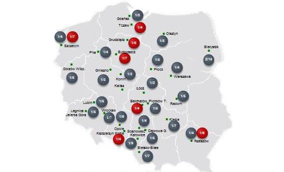 Niższy niż rynkowy spadek frekwencji Nowe kina ograniczają spadek frekwencji w kinach Heliosa mln biletów 12 10 8 6 4 2 8,5% 11,11 10,17 1,9% 2,13 2,09 105 90 75 60 45 30 Zmiany na rynku kin