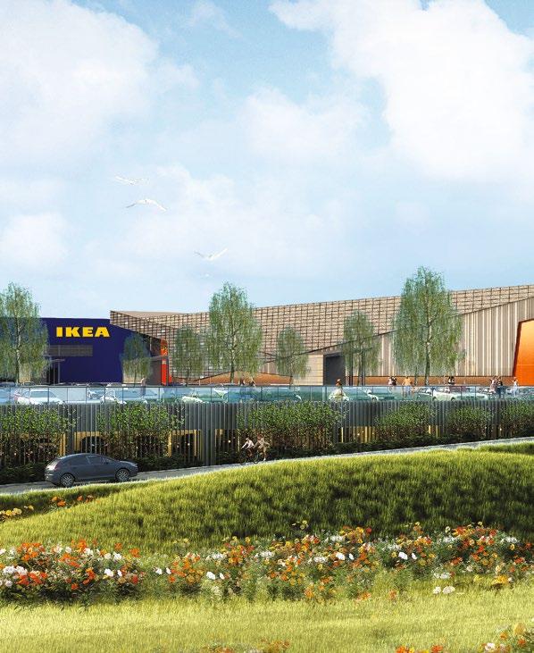 04Centrum handlowe w Lublinie Shopping centre in Lublin Dwupoziomowe centrum Inter IKEA Centre Group w Lublinie ze zintegrowanym sklepem IKEA będzie jednym z największych obiektów handlowych we