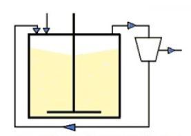 Główne rodzaje bioreaktorów Reaktor zbiornikowy z membranowym