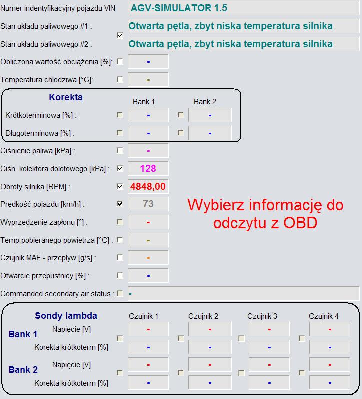 Aby je zobaczyć należy zaznaczyć pole danego parametru.