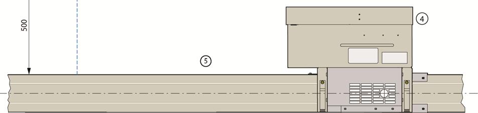 Dodatkowe informacje projektowe 7.7 Test spryskiwaczy Rysunek 7-18 Układ do testu spryskiwaczy. 1 2 3 4 5 Spryskiwacz.