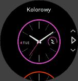 3.33. Widok tarczy zegarka Zegarek Suunto Spartan Trainer Wrist HR jest wyposażony w kilka widoków zegarka, zarówno cyfrowych, jak i analogowych. Aby zmienić widok tarczy zegarka: 1.
