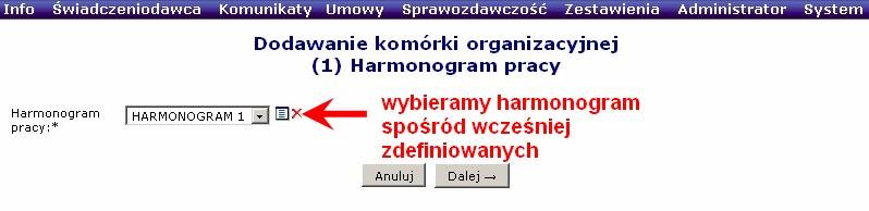 Krok 1. 1. Kod: 2. 3. 4. 5. 6. Jeśli podmiot został wpisany do RZOZ, to kod powinien odpowiadać VII cz. kodu resortowego.