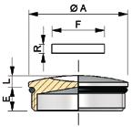 17 n Wkładka zaślepiająca z O-ringiem: n Material: nickel plated brass / stainless steel 316 L n Electrical thread STANDARD guide UTE C 68-311 DIN 40430 n Adaptators, plugs and reducers: IP 54, with