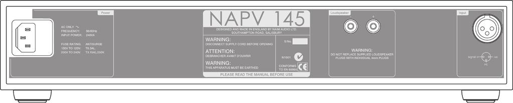 NAP V145 10. Instalacja i działanie NAP V145 NAP V145 jest monofonicznym wzmacniaczem mocy stosowanym w systemach audio-wizualnych.