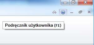 16. Pomoc Funkcja Podręcznik użytkownika (skrót klawiszowy: F1) uruchamia aplikację Adobe Reader wraz z elektroniczną wersją instrukcji obsługi w formacie PDF.