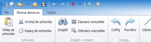 4.3 Cofnij, Powtórz Skutek wszystkich funkcji programu (poza zmianami wyświetlania funkcji Zoom), tak jak były kolejno wywoływane, można odwrócić (anulować) poprzez kliknięcie ikony Cofnij (Ctrl+Z).