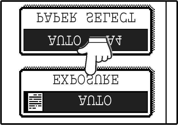 USTAWIANIE EKSPOZYCJI WYBÓR TYPU ORYGINAŁU I RĘCZNE USTAWIANIE EKSPOZYCJI [AUTO] jest wybrane domyślnie do automatycznego ustawienia obrazu dla danego oryginału.