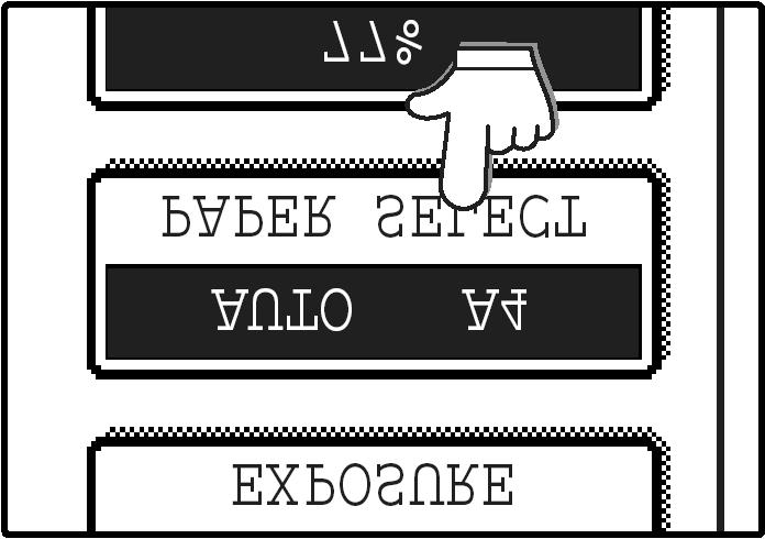 FUNKCJE KOPIOWANIA 6 Upewnij się, że odpowiedni format papieru został automatycznie dobrany lub wybierz inny format używając przycisku [WYBÓR PAPIERU].