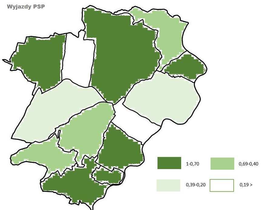 Na terenie gminy Żyraków w roku 2015 odnotowano 105 wyjazdów Państwowej Staży Pożarnej, w tym: 41 wyjazdów dotyczyło pożarów, 61 wyjazdów dotyczyło miejscowych zagrożeń, 3 wyjazdy dotyczyły