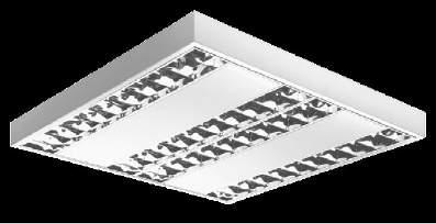 LUGCLASSIC T5 n/t LUGCLASSIC PYRAMID T5 n/t oprawa rastrowa natynkowa przeznaczona do energooszczędnych świetlówek liniowych T5 surface mounted louver luminaire for linear fluorescent lamps T5