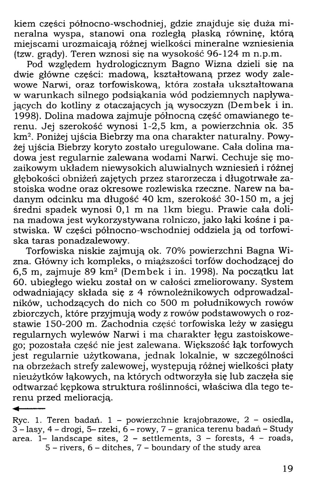 kiem części północno-wschodniej, gdzie znajduje się duża mineralna wyspa, stanowi ona rozległą płaską równinę, którą miejscami urozmaicają różnej wielkości mineralne wzniesienia (tzw. grądy).