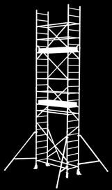 PN-EN 1004 RUSZTOWANIE PRZEJEZDNE RA 600 maksymalna wysokość robocza H H1 D2 MAX 150kg/m 2 D1 Mała masa rusztowania ze względu na aluminiowa konstrukcję.