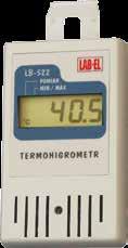 Termohigrometr LB-522 Jest przeznaczony do kontroli i dokumentowania przebiegu warunków klimatu w magazynach.