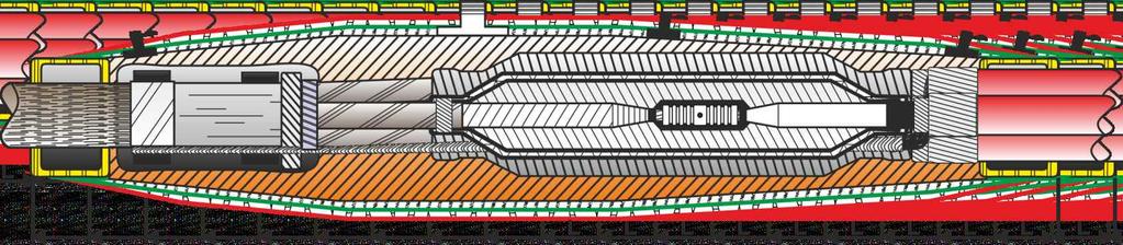 MUFY PRZEJŚCIOWE DLA KABLI W IZOLACJI POLIETYLENOWEJ i PAPIEROWEJ ITJM/PL - TAŚMOWO-ŻYWICZNA Zastosowanie: Mufa przejściowa przeznaczona do łączenia jednożyłowych kabli w izolacji polietylenowej