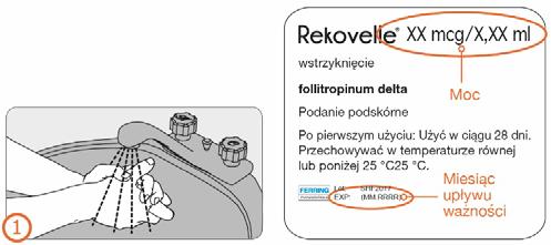 Przed użyciem - (Krok 1) Krok 1: Umyć ręce. Sprawdzić, czy wstrzykiwacz nie jest uszkodzony. Nie używać wstrzykiwacza, jeśli jest uszkodzony.