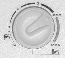Parametry c.w.u. reguluje si za pomocæ pokr t a temperatury wody od 8 C do ponad 60 C. Pozycja ECO oko o 0 C odpowiada idealnie zapotrzebowaniom rodziny (prysznice, zmywanie naczyñ).