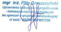 Poznań, listopad 2015 r. OŚWIADCZENIE PROJEKTANTA Informuje, że zgodnie z art. 29.1 oraz art. 29a ustawy Prawo Budowlane (tekst jednolity Dz. U. z 2013 r., poz. 1409 ze zmianami) projekt pt.