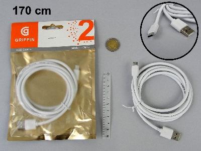 100 cm PPB KABEL USB - microusb (transmisja danych i ładowanie); dł.