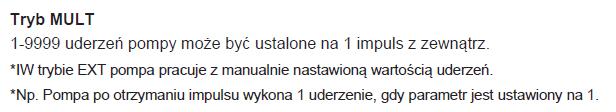 MULT lub DIV dozowała odpowiednią ilość środka do instalacji.