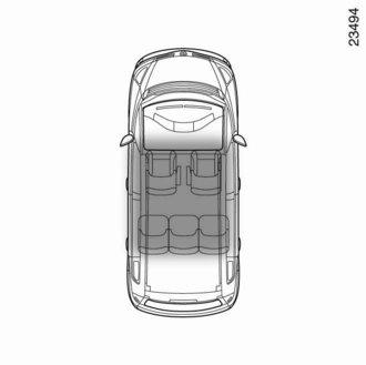 URUCHAMIANIE-WYŁĄCZANIE SILNIKA (1/3) 1 2 Karta RENAULT typu wolne ręce Karta RENAULT musi znajdować się w czytniku 2 lub w strefie rozpoznania A.