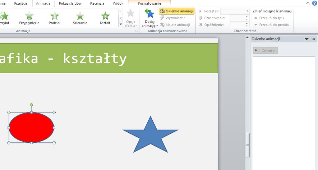 [15/23] PowerPoint Animacje typu Ścieżki ruchu definiują w jaki sposób np.