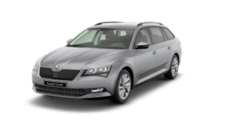 ŠKODA Superb Combi Active Kolor: Srebrny Brilliant Metalizowany Wersja wnętrza: Czarny ID Konfiguracji: SA1234390 Silnik: 2,0 TDI 110 kw (150 KM) 6- biegowa manualna 4x4 SCR podstawowa: koloru