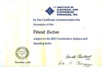 IEEE Historia Polskiej Sekcji IEEE (w zarysie) I. IEEE, misja Polskiej Sekcji IEEE i jej założenie The Institute of Electrical and Electronics Engineering, Inc. jest wielonarodowym (ang.