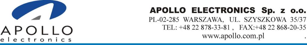 KASA REJESTRUJĄCA APOLLO KISO II SERWISOWA INSTRUKCJA