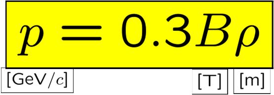 LEP P = 100 GeV/c = 27 Km / 2 = 4300 m B = 0.