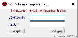 IX. Zgodność wersji. Od wersji 1.0.4.5 wprowadzona została kontrola zgodności wersji poszczególnych plików wykonywalnych (exe, dll). Brak zgodności będzie widoczny podczas logowania do systemu.