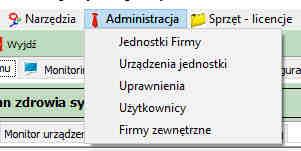 VIII. Administracja, sprzęt licencje Program WinAdmin Replikator przygotowany został pod obsługę jednostek firmy, administrację użytkowników (jednostka organizacyjna, telefon w tym PIN, PUK),