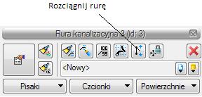 Opis i edycja obiektów Jeżeli użytkownik wybierze z listy rozwijalnej funkcję pion wówczas aby wprowadzić numerację pionów należy odznaczyć w części wygląd Nr pionu i wstawić w części opis, Symbol