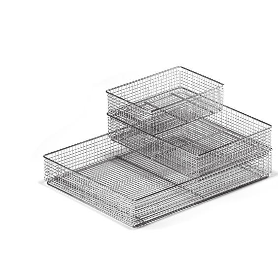 381 200 Taca druciana na przyrządy 1/1 450 x 340 x 70 mm 381 201 Przykrywka 450 x 340 mm 381 210 Taca