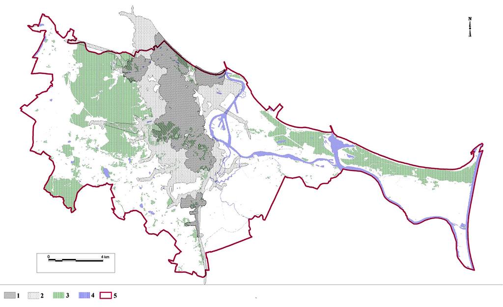 Dostępność parków miejskich jako elementów zielonej infrastruktury w Gdańsku 69 Ryc. 2.