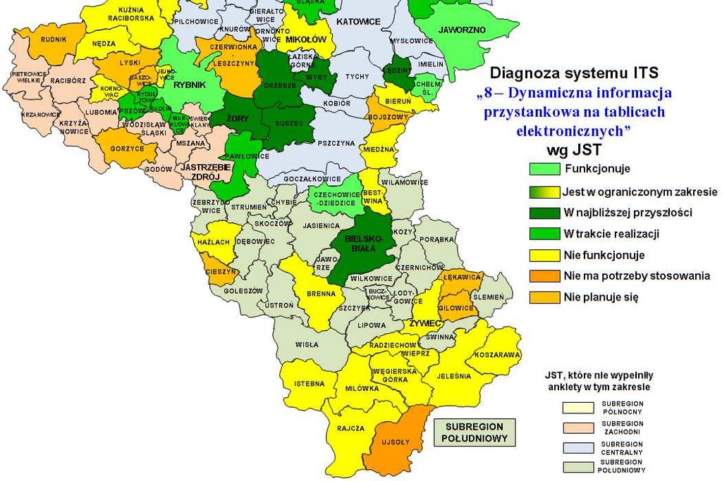 system ITS Dynamiczna informacja przystankowa na tablicach elektronicznych