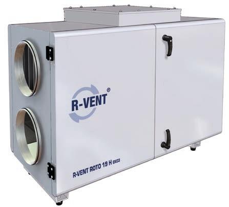 R-VENT ROTO 19 HE / HW EKO3 Wymiary centrali [mm] 40 900 315 1350 70 853 P-TOUCH TOP EKO3 S-TOUCH Dane techniczne centrali ROTO 19 HE EKO3 ROTO 19 HW EKO3 Maksymalny pobór prądu [kw/ A] 10,00 / 19,62