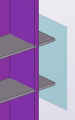 Gdy płaszczyzna konstrukcyjna zostanie przesunięta, wszystkie znajdujące się na niej uchwyty również zostaną przesunięte: 8. Zwiąż płaszczyznę konstrukcyjną z powierzchnią elementu: a.