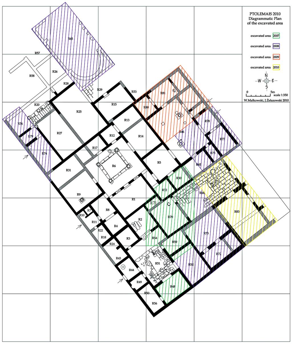 PLATE 2 Fig. 3. Plan of the excavated area in 2007 2010 (by W.