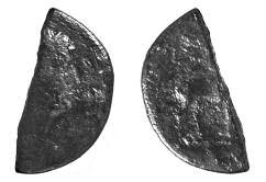 Przepołowiony as Kaliguli. Fig. 91. halved as of Lollius struck at Knossos (inv. No.