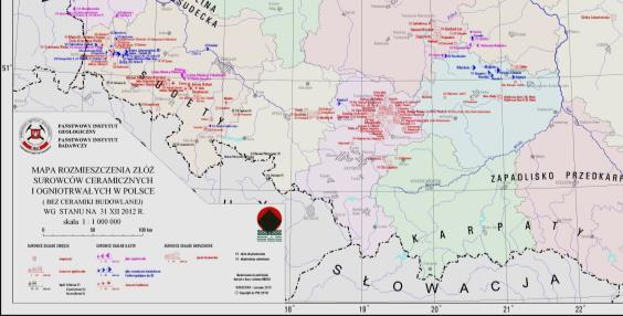 Surowce w Polsce Surowce wtórne Energetyka produkty spalania węgla kamiennego i brunatnego (odpady paleniskowe) - żużel kotłowy (10-15 %), popioły (85-90 %) i
