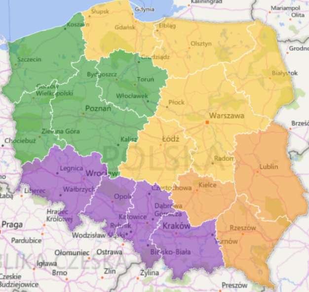 Zwyczaje płatnicze Polaków wyniki badania ankietowego i dzienniczkowego 5 Aspekt geograficzny Aspekt geograficzny przeanalizowano z wykorzystaniem podziału Polski wg nomenklatury NTS1 pozwalającym