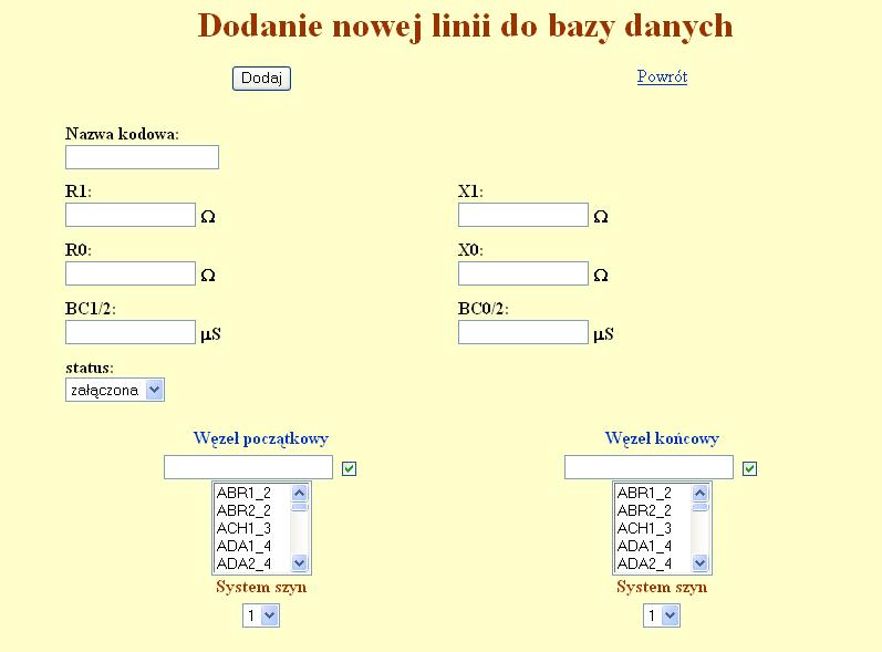 dodaje się inne elementy systemu.