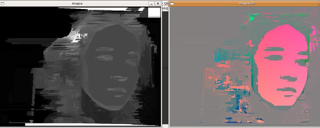 Rysunek 4: Okna z disparity map oraz depth map podczas pracy programu Rysunek 5: Widok na aplikację po przerwaniu czytania z kamer 5 Diagram klas Przedstawiony na