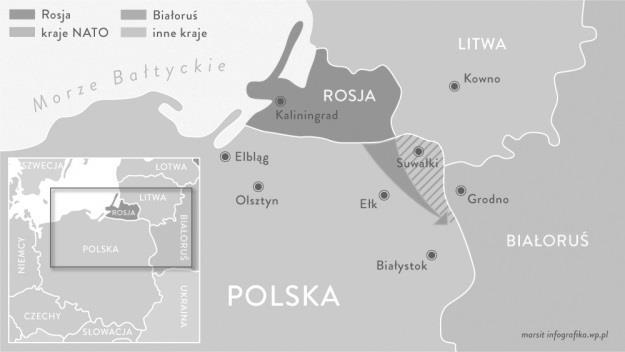 Studia Administracji i Bezpieczeństwa nr 2 Mapa 3. Przesmyk suwalski Źródło: P. Dubiński, Przesmyk suwalski kluczem do planów Rosji. Putin wykorzysta słabość NATO?