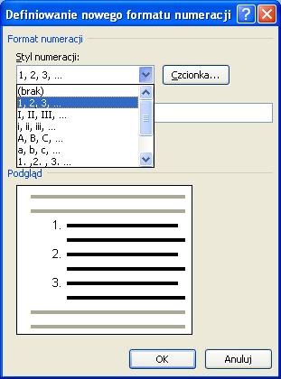 inne formaty z bibliotek numeracji: 10 Można również tworzyć