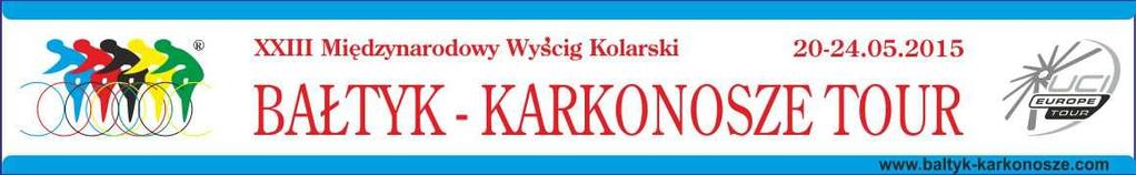 Organizator / Organiser: Towarzystwo Kolarskie KARKONOSZE TOUR 58-500 Jelenia Góra, Groszowa 18/6 Komunikat Nr 4 / Communique No 4 Wyniki etapu 3 - start wspólny - rozegranego w dniu 22.05.